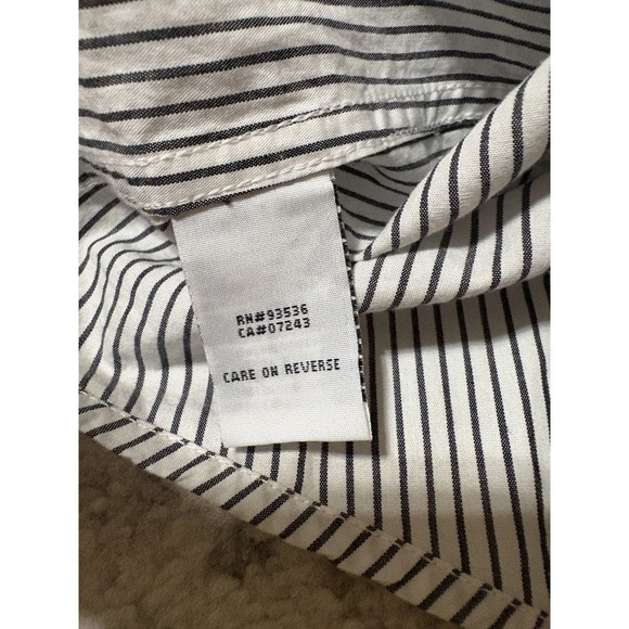 Marc Ecko Cut & Sew Button Up Shirt Mens L White Blue Striped Long Sleeve Cotton - Picture 3 of 7